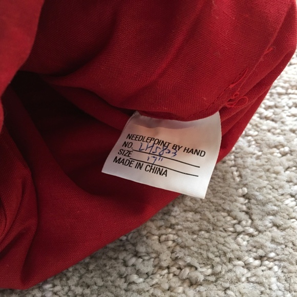 Vintage Needlepoint Christmas Stocking-Dog &Cat - Picture 3 of 6